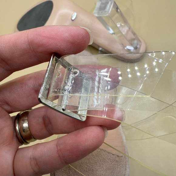 Tony Bianco  Kiki Heel in Clear Vynalite & Blush Size 8.5 - Picture 11 of 12